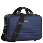 ITACA - Vanity Case Rigide. Trousse de Toilette Femme/Homme pour Voyage avec bandoulière réglable et Amovible. Trousse de Toilette à Grande capacité légère 771135, Bleu Marine