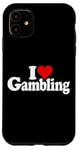 Coque pour iPhone 11 I LOVE HEART GAMBLING CASINOS PARIS TRADING LAS VEGAS