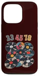 Coque pour iPhone 13 Pro Disque vinyle rétro 33 45 78 tr/min DJ ou amateur de musique