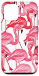 Coque pour iPhone 12/12 Pro Housse de téléphone motif flamant rose blanc