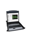 19" Tripp Lite 8-Port Rack Console KVM Switch w/19" LCD & 8 PS2/USB Cables 1U - KVM console - 19"