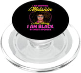 Black Girl Lunettes de soleil Magic Afro Woman Honey Drip Rose vif PopSockets PopGrip pour MagSafe