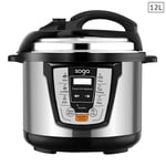 SOGA Electric Stainless Steel Pressure Cooker 12L 1600W Multicooker 16 - Benchtop Cooking - 16ElectricPressureCooker12L