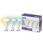 WiZ Smart Bulbs,GU10 Colour, Smart Dimming LED, Connected WiFi Works with Alexa, Google Assistant & HomeKit, App Control for Home Indoor Lighting, Livingroom, Bedroom, Energy Monitoring, 3 Pack