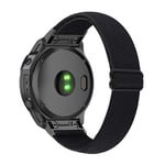 Elastiskt Nylonarmband Garmin Fenix 8 43mm svart