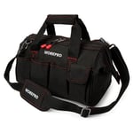 WORKPRO Sac à Outil avec Multi Poches et Grande Capacité de 35*19*22CM, Sac Porte-Outils avec Bandoulière Réglable pour Electricien, Bricoleur