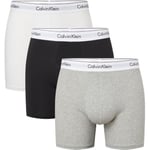 Calvin Klein 3P Modern Cotton Stretch Boxer Brief Grå/Svart bomull Large Herre