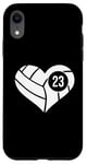 Coque pour iPhone XR Maillot de volleyball avec cœur numéro 23 Team Mom