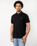 Gant Mens Regular Fit Short Sleeve Shield Logo Pique Polo - Black cotton - Size Medium