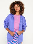 adidas Originals Womens Essentials Full Zip Hoodie - Blue, Blue, Size M, Women