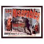 Cheret Hugo Les Miserables Cosette Advert Art Print Framed Poster Wall Decor 12x16 inch