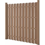 Helloshop26 - Clôture de jardin brise vent brise vue bois composite (wpc) brun 185 x 193 cm