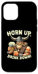 Coque pour iPhone 14 Pro Bière Horn Up Drink Down Viking Beer Buvant de la bière Funny Warrior