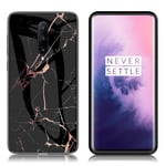 OnePlus Fantasy Marble 7 Pro kuoret - Kulta Musta