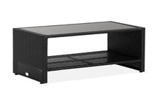 Bord Bahamas med Hylla 113x58 cm - Svart Loungebord & soffbord utomhus Grå Venture Home