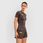 UFC Fusion Women's Short Sleeve Rashguard Solid Earthen Brown