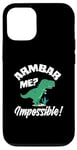 Coque pour iPhone 15 Armbar Me? Impossible! Dinosaure Amusant