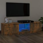 TV-taso LED-valoilla savutammi 120x30x35,5 cm