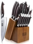 HOSHANHO Set Couteau Cuisine 16 Pièces, Ensembles de Couteaux de Cuisine Japonais AUS-10 en Super Acier, Bloc de Couteaux Cuisine Professionnels Ultra Tranchants avec Ciseaux