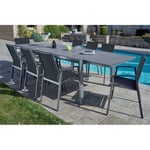 Ozalide Table de jardin extensible design Malaga - 14 Personnes Gris anthracite