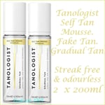 Tanologist Self Tan Mousse GRADUAL Fake Tan 200ml Vegan Friendly Streak Free