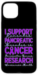 Coque pour iPhone 15 Plus Je Soutien La Recherche Sur Le Cancer Du Pancréas