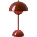 Svampformad LED-bordslampa, modern knoppformad bordslampa i macaronstil, vintage läslampa Burgundy