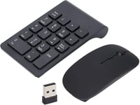 Clavier Numérique Sans Fil, Combo Clavier Numérique Et Souris 2.4G, Mini Pavé Numérique À 18 Touches, Clavier Numérique De Comptabilité Financière Avec Souris Sans Fil Pour Ordinat[MOU142156]