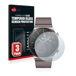 Savvies Tempered Glass Screen Protector (3 Pack) compatible with Huawei Watch GT 2 Pro - 9H Hardness, Scratch Resistant