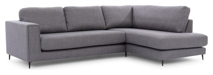 UNO Bernadotte Sofa m. chaiselong 3,5-pers. open høyre, Antracit