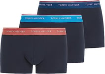 Tommy Hilfiger Homme Boxer Lot de 3 Slip Sous-Vêtement, Multicolore (Cer Aqua/Deep Indigo/Dockside Red), S