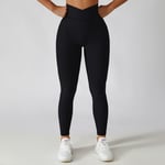 WTWM Athlethe Ribbed Seamless Tights - Small / Sort