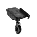 FQYYDD Phone Holder Mobile Phone Holder Motor Handlebar Wireless Charger Holder 15W Wireless Charger Motorcycle Mobile Phone Holder Black