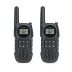 Nedis Walkie-talkie Set | 2 handenheter | Upp till 10 km | Frekvens kanaler: 8 | PTT / VOX | Upp till 3 timmar | Hörlursuttag | Svart