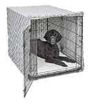 New World BCVR-48GYT Housse de caisse pour chien avec tissu protecteur en téflon, housse de caisse pour chien compatible avec les caisses New World et West Homes de 121,92 cm de long