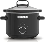 Crockpot Slow Cooker | Removable Easy-Clean Ceramic Bowl | 2.4 L 2.4L, Black