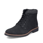 Rieker Homme Bottines 33640, Monsieur Bottines à Lacets,Bottes,Chukka Boot,Bottes Courtes,Bottes à Lacets,Noir (Schwarz / 01),40 EU / 6.5 UK