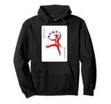 Joker Red Suits Playing Card Pullover Hoodie