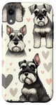 iPhone XR Beautiful Dogs Pattern Miniature Schnauzer Dog Case