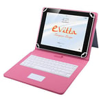 E-Vitta keytab – Housse avec Clavier pour Tablette de 7 à 8, Couleur Rose