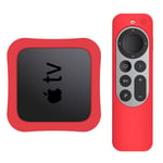 Trolsk Set-top Box + Silicone case ((Apple TV 4K (2021)) - Röd