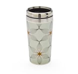 Cooksmart 500ml/17oz Bamboo Fibre Stainless Steel Travel Mug | Insulated Travel Mug with Lovely British Designs | Leak Proof Coffee Travel Mug Perfect for Everyday Use (Purity)