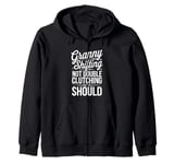 Granny Shifting Muscle Car Furious Fast Quote Zip Hoodie