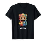 Hip-Hop Teddy-Bear Colorful TeddyBear With Hoodie Graphic T-Shirt