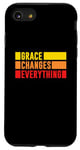 iPhone SE (2020) / 7 / 8 Grace Changes Everything - Jesus Christian God Faith Stripes Case