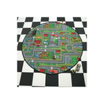 Décoweb - Tapis rond de jeu enfant - Circuit de voiture - Ville - ø 200 cm