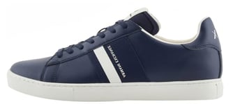 Armani Exchange Homme Paris Double Line Basket, Navy Off White, 45 EU