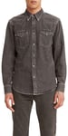 Levi's Men's Barstow Western Standard Woven shirts, Black Washed, XXL