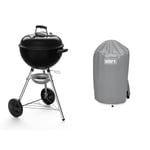 Weber Barbecue à Charbon Original Kettle 47cm - Barbecue E-4710 à Couvercle, Thermomètre, Trépied, Roues - Noir & Accessoire Barbecue 7175 - Housse Barbecue Charbon 47 CM