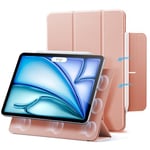 ESR Coque Magnétique pour iPad Air 11 Pouces M2 (2024), Air 6/5/4(2022/2020), iPad Pro 11 2018, Fixation Magnétique, Veille/Réveil Auto, Couverture Fine et Soyeuse, Série Rebound, Or Rose